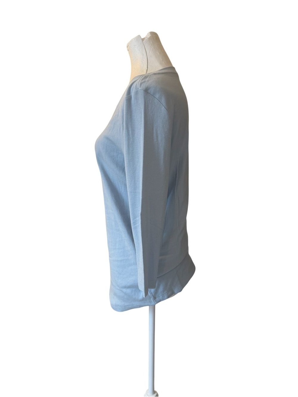 ✨NWT Jones New York Light Blue Boatneck 3/4 Sleeve Top, Size M - Picture 2 of 5